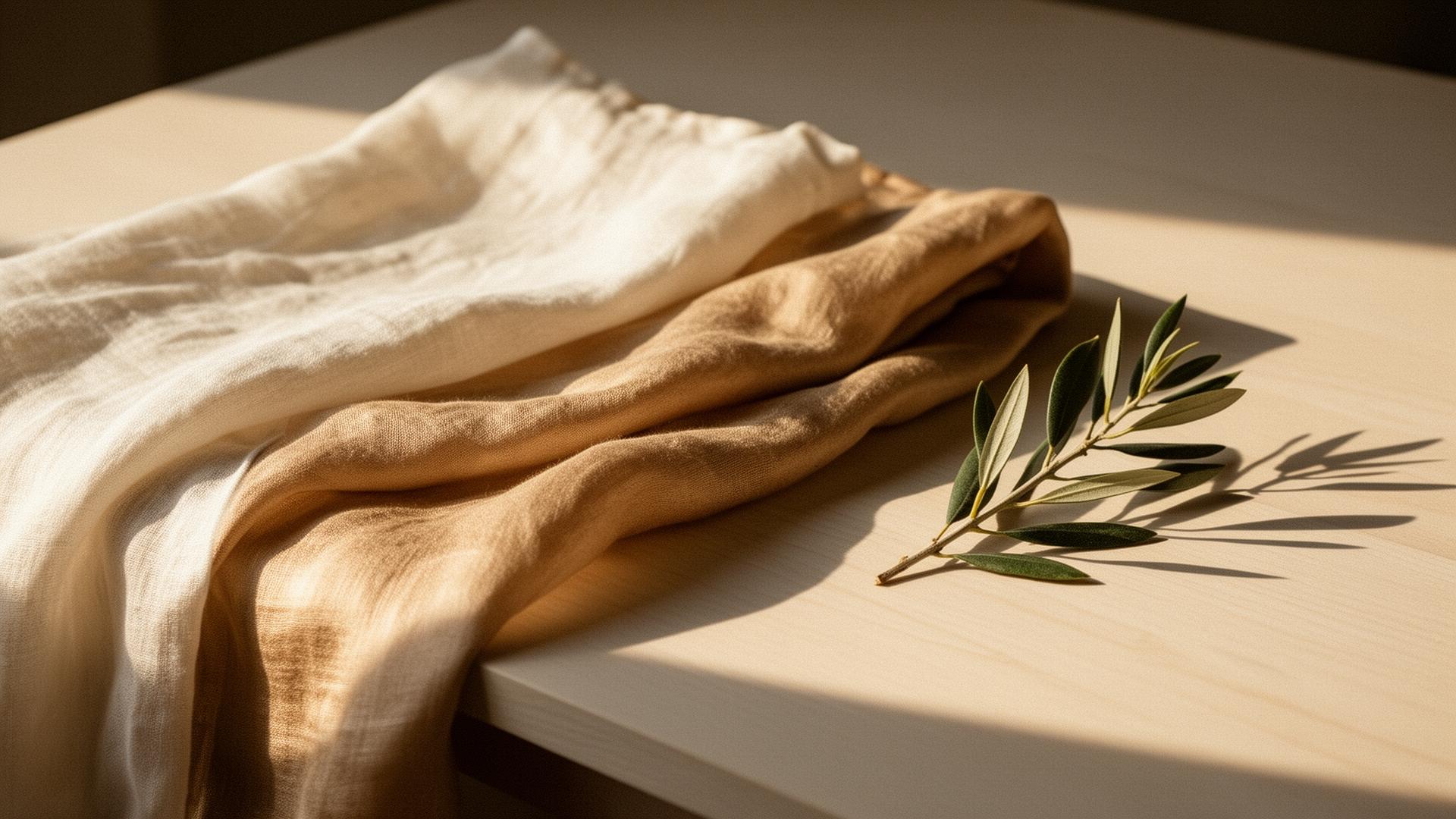 Linen and silk fabrics